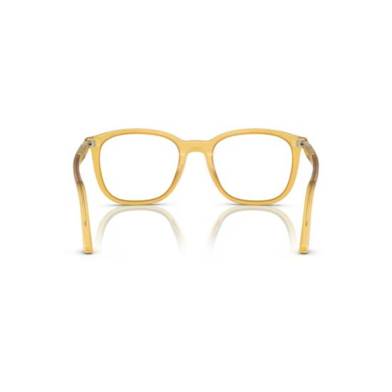26FW 페르솔 선글라스 노란색 0Po3355v 반투명 아세테이트 사각 안경 - PERSOL