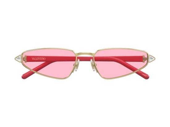 26SS 발렌티노 가라바니 선글라스 골드 Vg0035s 크리스탈 기하학 - VALENTINO GARAVANI