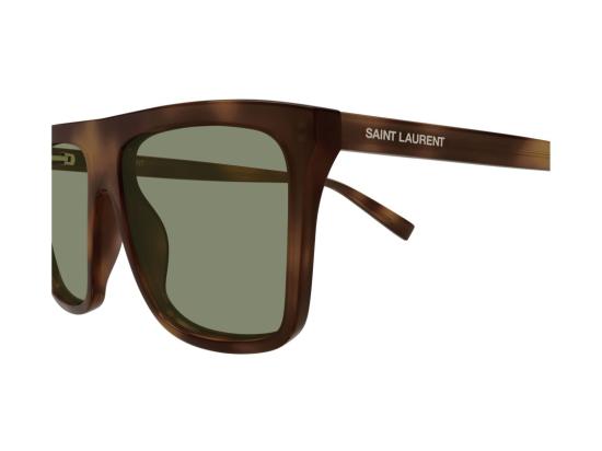 26FW 생로랑 선글라스 그린 SL 904 호피무늬 오버사이즈 스퀘어 - SAINT LAURENT