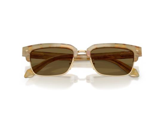 26FW 조르지오 아르마니 선글라스 골드 0Ar8243 반투명 아세테이트 스퀘어 - GIORGIO ARMANI