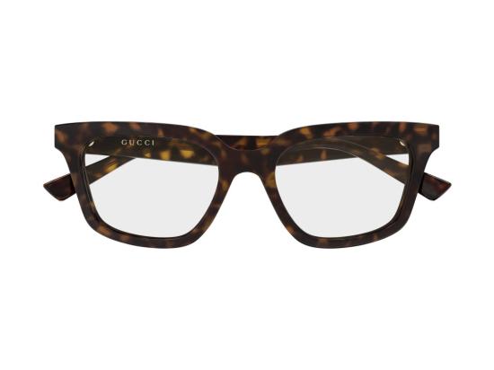 26SS 구찌 선글라스 골드 GG2180O 호피무늬 오버사이즈 스퀘어 안경 - GUCCI