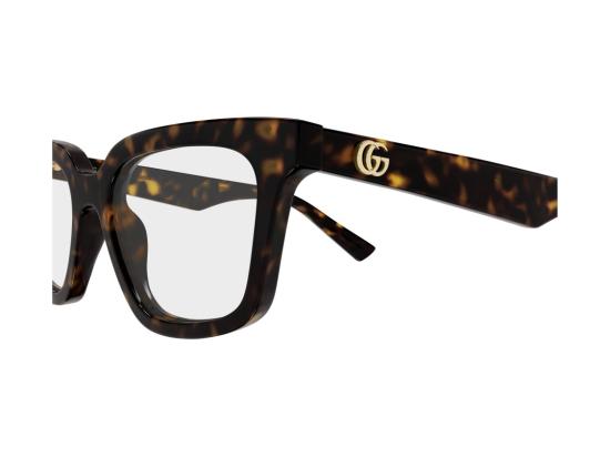 26SS 구찌 선글라스 골드 GG2180O 호피무늬 오버사이즈 스퀘어 안경 - GUCCI