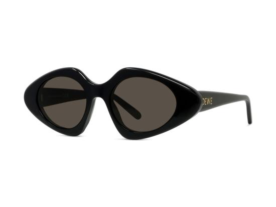 26SS 로에베 선글라스 글로시 블랙 Lw40185i 오버사이즈 삼각 - LOEWE