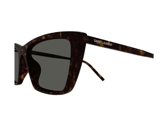 26FW 생로랑 선글라스 SL 737 마이카 씬 토터스쉘 아세테이트 오버사이즈 스퀘어 - SAINT LAURENT