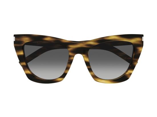26SS 생로랑 선글라스 SL 214 케이트 호피무늬 오버사이즈 캣아이 - SAINT LAURENT