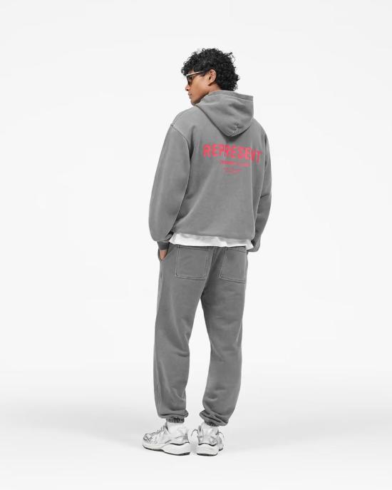  리프레젠트 후드 티셔츠 OCM41113 02 WASHED BLACK - REPRESENT