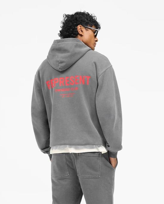  리프레젠트 후드 티셔츠 OCM41113 02 WASHED BLACK - REPRESENT