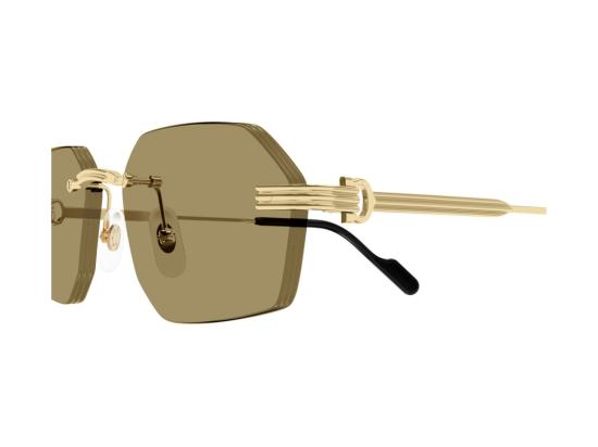 26FW 까르띠에 선글라스 골드 Ct0616s 테 없는 육각형 - CARTIER