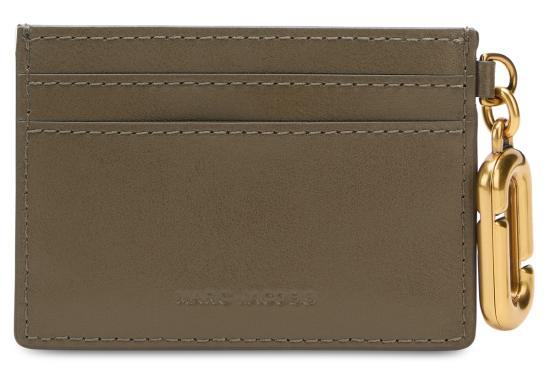  마크제이콥스 지갑 마크 제이콥스 J 마크 가죽 카드 홀더 포레스트 - MARC JACOBS
