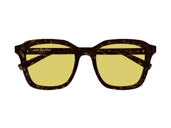 26FW 생로랑 선글라스 옐로우 SL 457 호피무늬 오버사이즈 스퀘어 - SAINT LAURENT