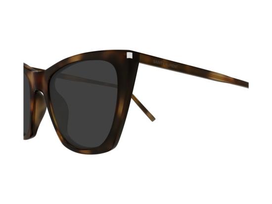 26FW 생로랑 선글라스 SL 214 케이트 씬 메탈릭 토터스쉘 오버사이즈 캣아이 - SAINT LAURENT