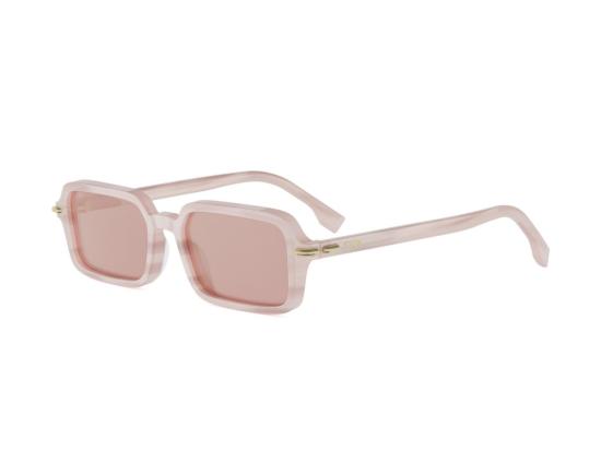 26SS 펜디 선글라스 반투명 핑크 Fe40174i 오버사이즈 스퀘어 - FENDI