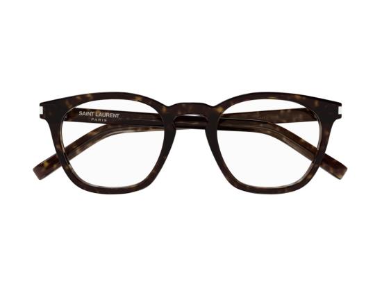 26FW 생로랑 선글라스 SL 28 옵트 호피무늬 원형 안경 - SAINT LAURENT