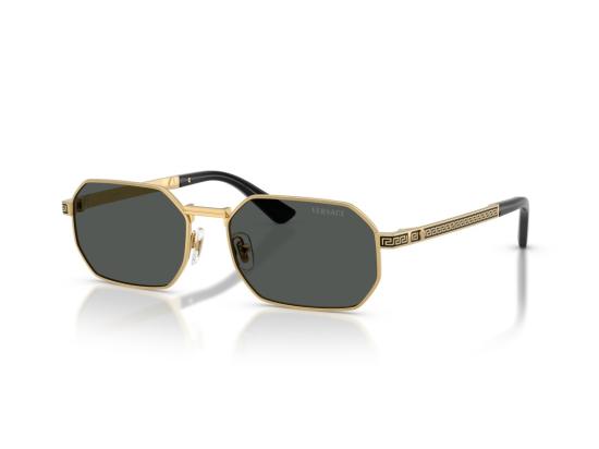 26FW 베르사체 선글라스 골드 0Ve2297 메탈 기하학적 팔각형 - VERSACE
