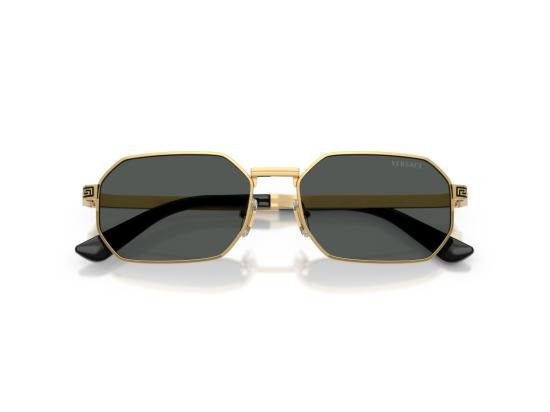 26FW 베르사체 선글라스 골드 0Ve2297 메탈 기하학적 팔각형 - VERSACE