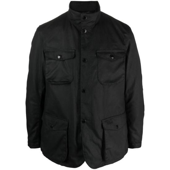26FW 바버 오그스톤 왁스 자켓 MWX0700 BK11 BLACK