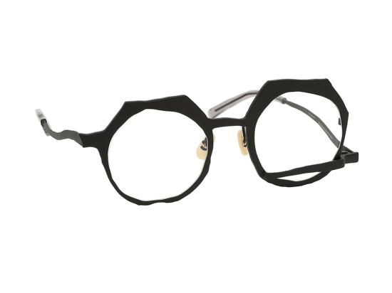 26SS 마사히로 마루야마 안경 무광 블랙 MM-0089 기하학적 팔각형 티타늄 - MASAHIRO MARUYAMA