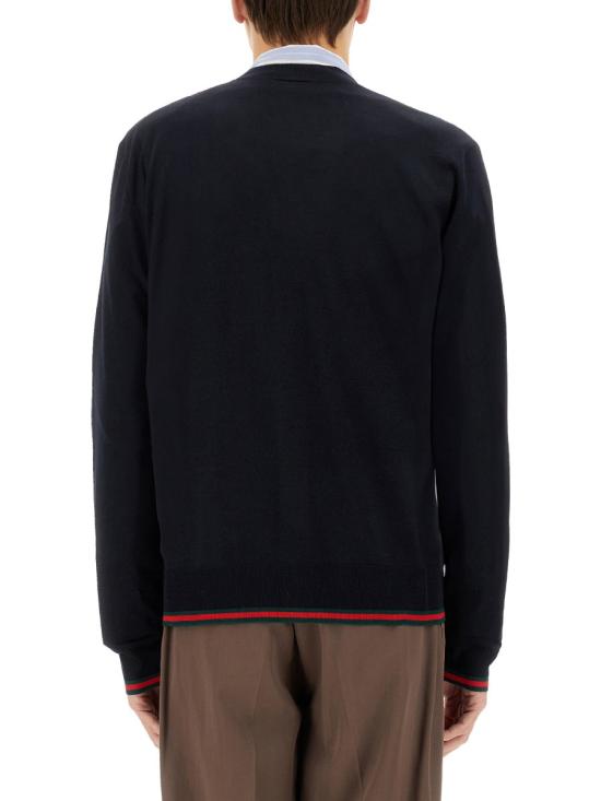  구찌 웹 브이넥 울 가디건 814529 XKEJV4060 BLACK