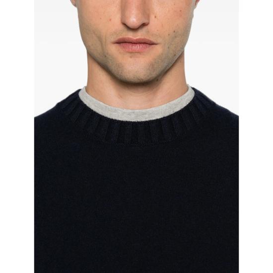 26FW 마가찌노 리캄비 스웨터 80 GIROCOLLO 20102 BLUE - MAGAZZINO RICAMBI