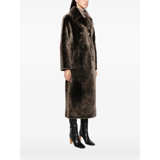 26FW 이브살로몬 코트 24WYM60723MERL A2338 BROWN - YVES SALOMON