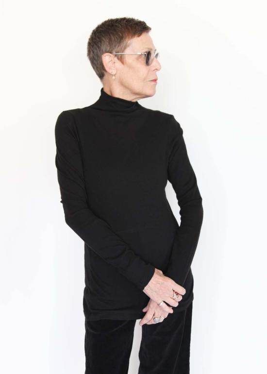  블랙 크레인 긴팔 티셔츠 긴팔 터틀넥