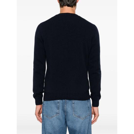 26FW 마가찌노 리캄비 스웨터 80 GIROCOLLO 20102 BLUE - MAGAZZINO RICAMBI