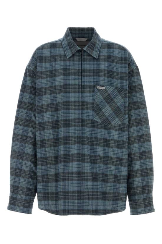 26SS 발렌시아가 셔츠 866527TUM04 4011 BLUE