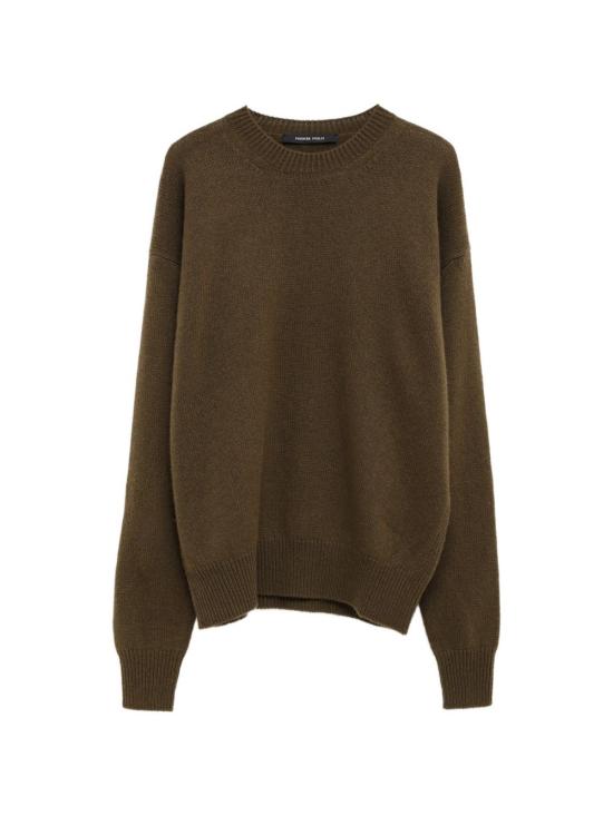 26FW 피비 파일로 코튼 크루넥 스웨터 니트 EK114 KS0114700KH KAKI - PHOEBE PHILO