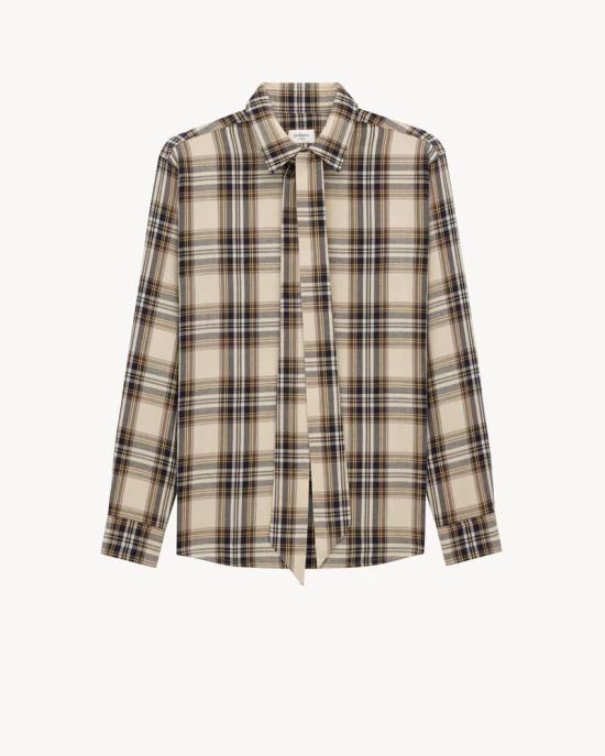  생로랑 셔츠 MASTER ULT 007621 IMPRIME XS CREAM - SAINT LAURENT