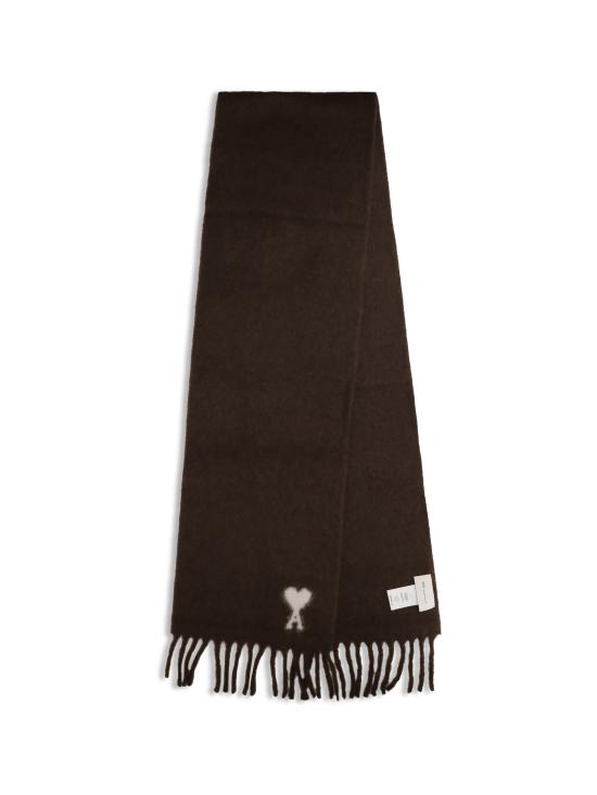 26FW 아미 알파카 아미 드 꾀흐 스카프 USF673AW0004 2221 BROWN - AMI