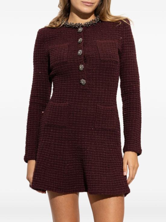 26FW 셀프 포트레이트 숏 원피스 SC26 152S BU BURGUNDY BORDEAUX - SELF PORTRAIT