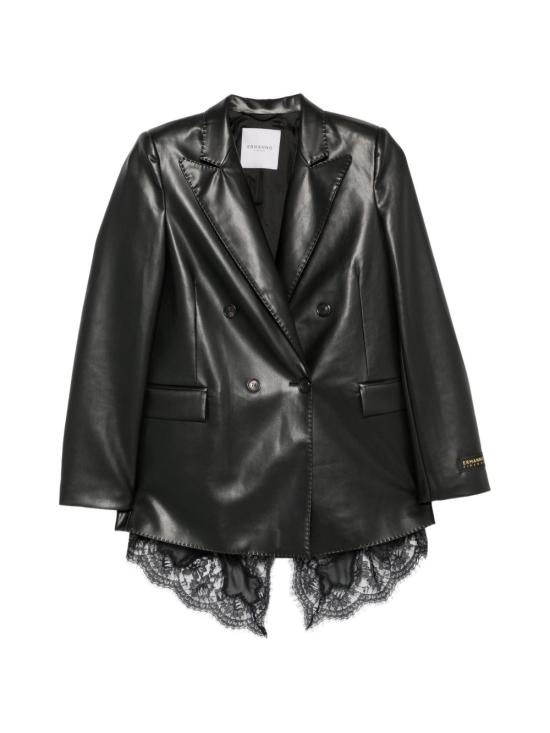 26FW 에르마노 피렌제 가죽 자켓 D49EI017 E98MF099 BLACK