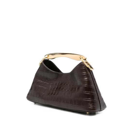 26FW 엘렘 숄더백 MINI BOOMERANG CROCO DKBRO BROWN - ELLEME