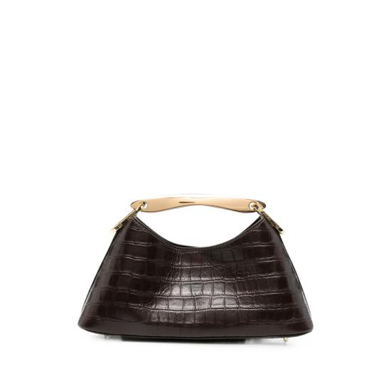 26FW 엘렘 숄더백 MINI BOOMERANG CROCO DKBRO BROWN