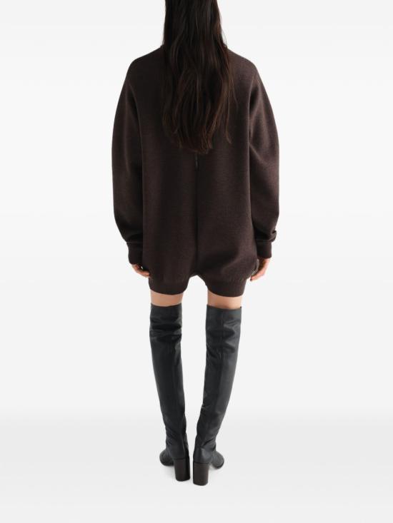 26FW 르메르 메리노 울 백 지퍼 릴랙스드 풀오버 PA1339 LK1067023 DARK GREY - LEMAIRE