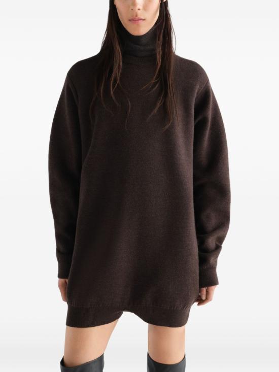 26FW 르메르 메리노 울 백 지퍼 릴랙스드 풀오버 PA1339 LK1067023 DARK GREY - LEMAIRE