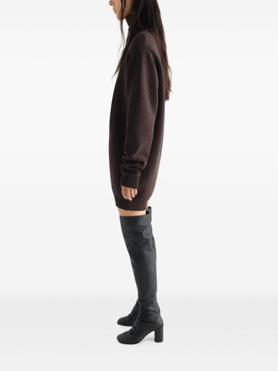 26FW 르메르 메리노 울 백 지퍼 릴랙스드 풀오버 PA1339 LK1067023 DARK GREY - LEMAIRE