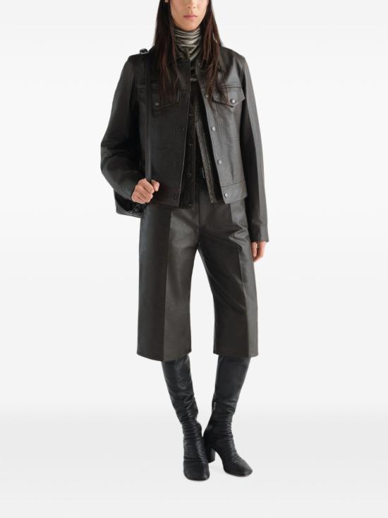 26FW 르메르 와이드 레더 버뮤다 쇼츠 PA1322 LL0225479 BROWN - LEMAIRE