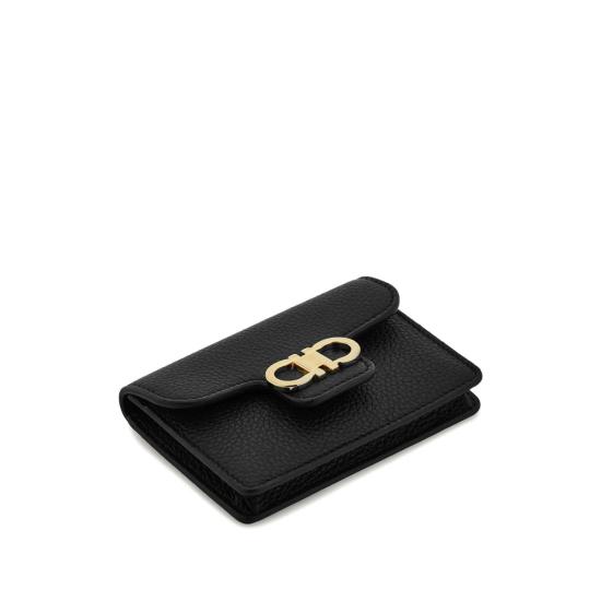 26FW 살바토레 페라가모 간치니 카드지갑 220963 0785795 NEFLA BLACK - SALVATORE FERRAGAMO