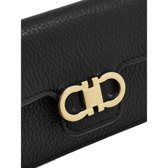 26FW 살바토레 페라가모 간치니 카드지갑 220963 0785795 NEFLA BLACK - SALVATORE FERRAGAMO