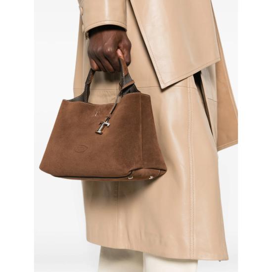 26FW 토즈 마이크로 토트백 XBWAPAEL000X BL246F BROWN - TODS