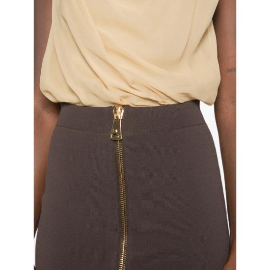 26FW 엘리자베타프랜치 스커트 GK28B66E2 EV9 BROWN - ELISABETTA FRANCHI