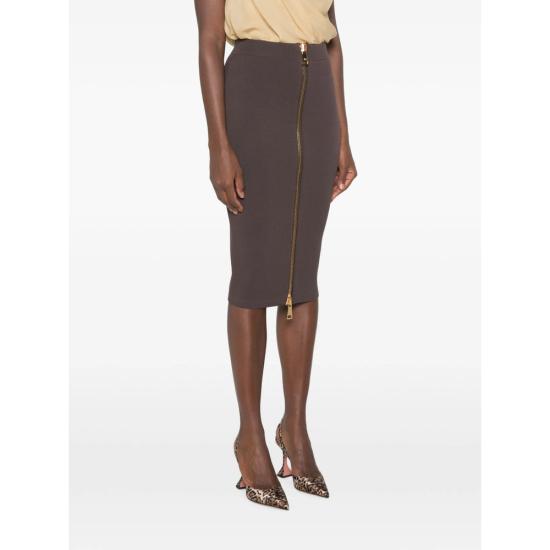 26FW 엘리자베타프랜치 스커트 GK28B66E2 EV9 BROWN - ELISABETTA FRANCHI