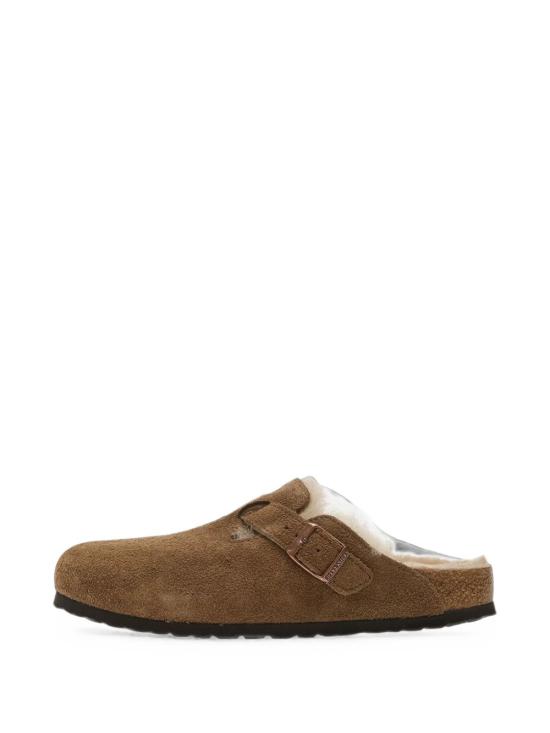 26FW 버켄스탁 보스턴 시어링 스웨이드 뮬 1032432 DARKTEA BROWN - BIRKENSTOCK