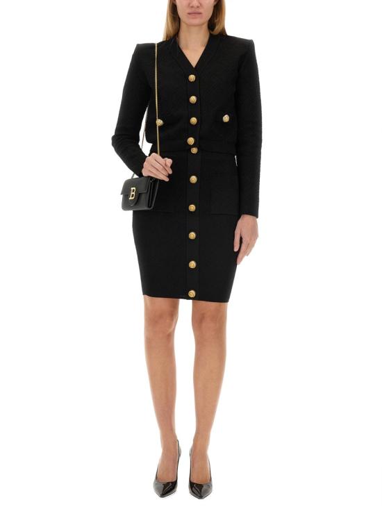  발망 스커트 DF0LC017KH58 0PA BLACK - BALMAIN