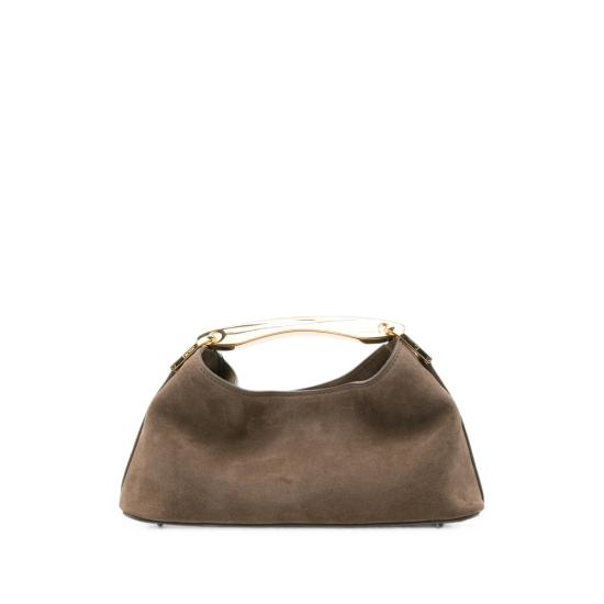 26FW 엘렘 숄더백 MINI BOOMERANG SUEDE TAUPE NEUTRALS