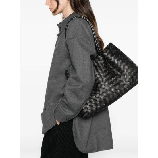 26FW 엘렘 토트백 DIMPLE MEDIUM WOVEN BLACK - ELLEME