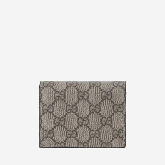  구찌 지갑 GG 마몬트 카드 케이스  블랙/베이지 에보니 - GUCCI