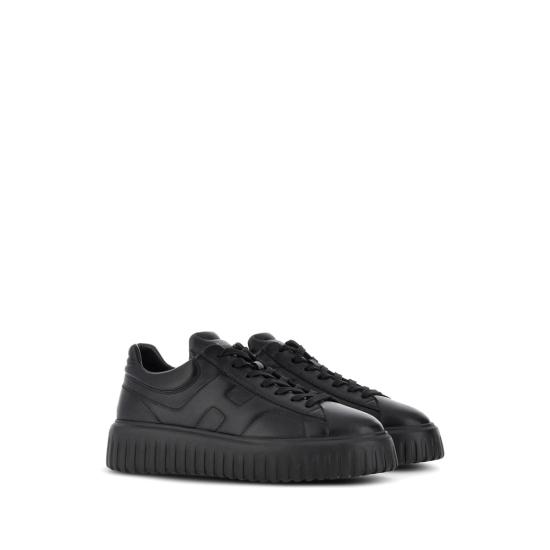 26FW 호간 H 스트라이프 스니커즈 HXM6450FC60L E99999 BLACK - HOGAN