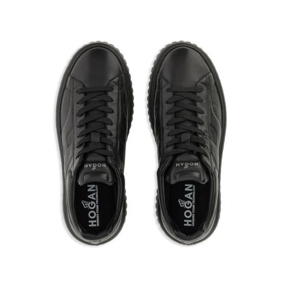 26FW 호간 H 스트라이프 스니커즈 HXM6450FC60L E99999 BLACK - HOGAN